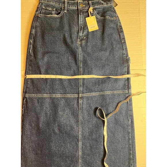 NWT-A.n.a Womens High-Rise Denim maxi Skirt Size 6 classic - Picture 10 of 11